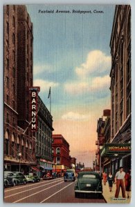 Bridgeport  Connecticut  Fairfield Avenue  Postcard