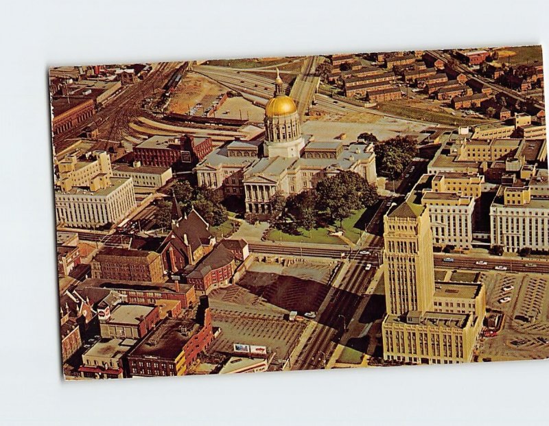 Postcard Aerial View of Atlanta Georgia USA