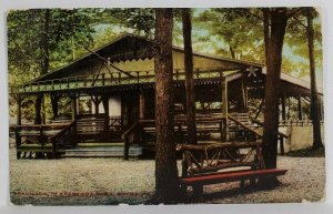 Sayre Pennsylvania PA Pavilion in Keystone Park 1909 to Abilene TX Postcard T3