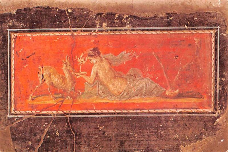 Fresco with Woman & Deer - 