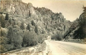 Logan Canyon Utah Rugged Beauty 1940s RPPC Photo Postcard 20-751