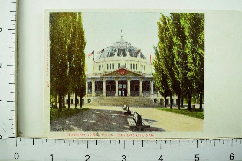 Circa 1900 Entrance To The Salt Palace, Salt Lake City, Utah Postcard P40