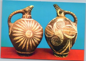 Postcard Greece Heraklion Museum Kamares pottery from Phaistos