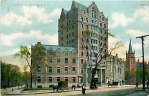 NY-BUFFALO-YMCA-MAILED 1908-TOWN VIEW-EARLY-T59007