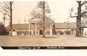 Aurora Ohio Country Club, Real Photo Vintage Postcard U8348