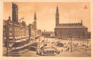 Copenhagen Denmark air view Radhuspladsen City Hall Square antique pc Z23043 