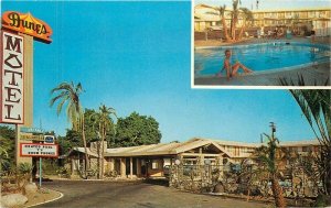 California Pico Riviera Dunes Motel 1950s roadside Universal Postcard 22-9957