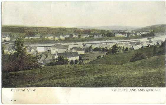 View of Perth and Andover, New Brunswick, Canada ???? Divided Back