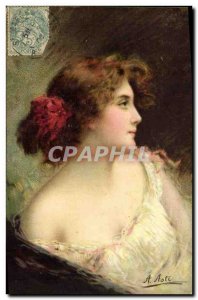 Old Postcard Fantasy Illustrator Woman Asti