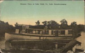 Lake Memphremagog VT Steamer Ship Yioco at Lake Park c1910 Postcard