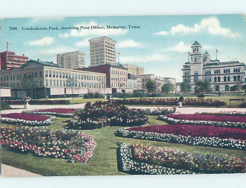 Divided-back POST OFFICE SCENE Memphis Tennessee TN AF1144