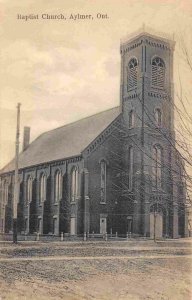 Baptist Church Aylmer Ontario Canada 1910s postcard