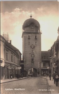 Austria Leoben Stadtturm Vintage Postcard C207