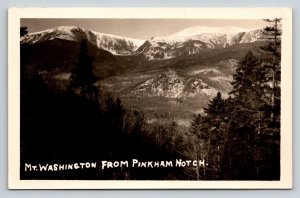 Vintage RPPC Mt. Washington from Pinkham Notch Scenic New Hampshire Postcard