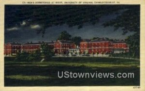 Mens Dormitories At Night  - Charlottesville, Virginia VA  