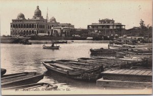 Egypt Port Said Canal Docks Vintage Postcard C154