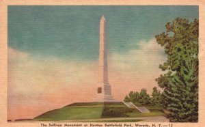 Vintage Postcard 1947 The Sullivan Monument Newton Battlefield Park Waverly NY