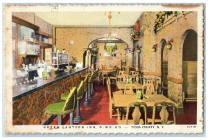 c1930's Green Lantern Inn Owego Dining Room Tioga County New York NY Postcard
