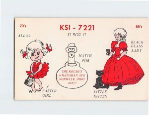 Postcard KSI-7221, The Roush's, Norwalk, Ohio