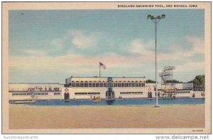 Iowa Des Moines Birdland Swimming Pool 1939 Curteich