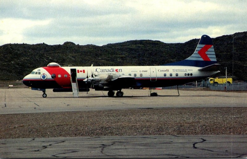 Canadian Air LInes International Lockheed L-188 C Electra At Frobisher Bay Ca...