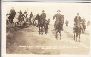 RPPC: Buffalo Bill, Capt. Baldwin, Gen Miles, Capt. Mass at Wounded Knee (35328)