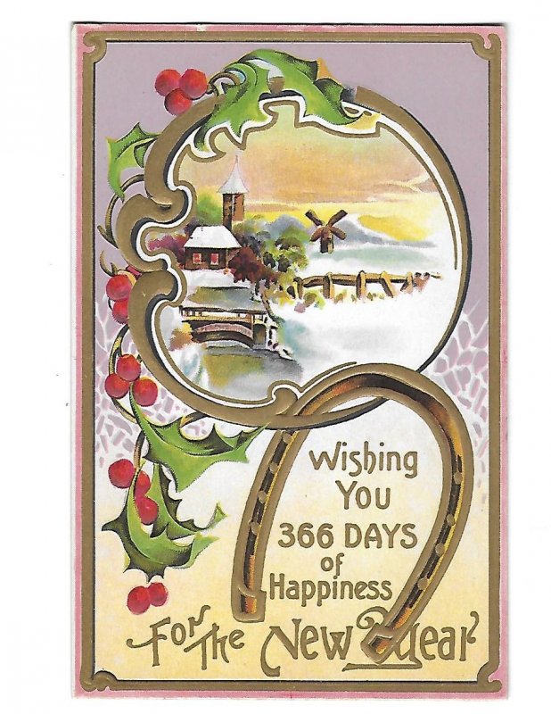 Wishing You 366 ??  Days of Happiness for the New Year c1910