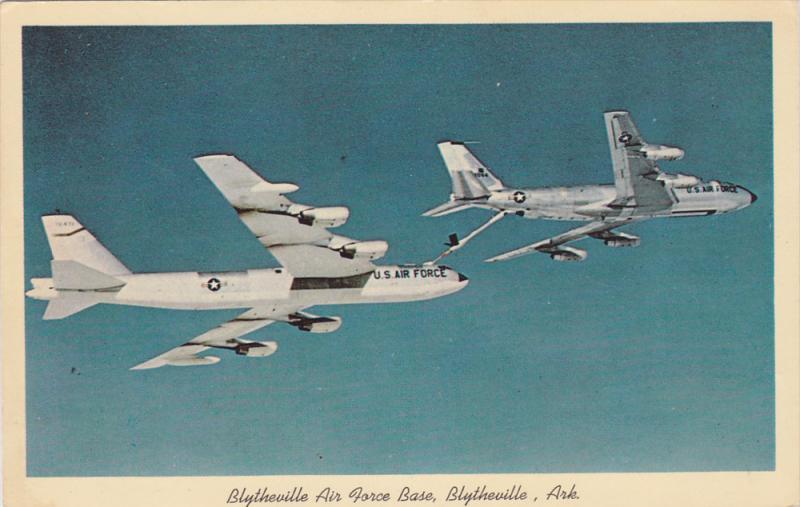 Boeing Kc 135 Refueling B 52 In Flight Blytheville Afb 1966 N Arkansas Hippostcard