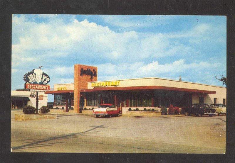 CAVE CITY KENTUCK JOLLY'S RESTAURANT OLD CARS VINTAGE ADVERTISING POSTCARD