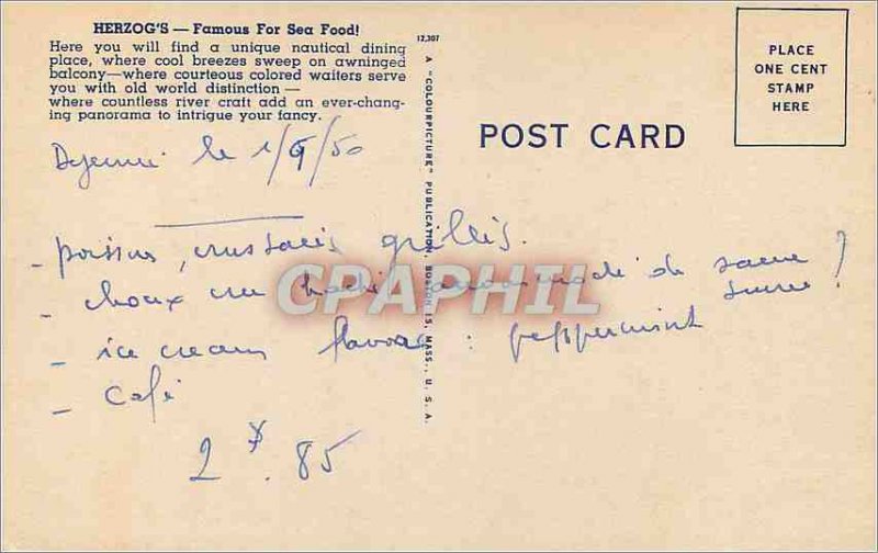 'Modern Postcard Herzog''s Main Dining Room Restaurant Washington'