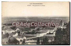 Old Postcard Champagne Avize Vue Generale and La Plaine