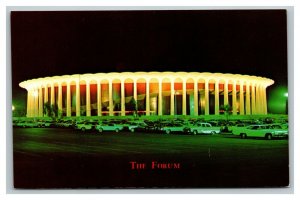 Vintage 1960's Postcard The Forum Sports Arena Antique Cars Inglewood California