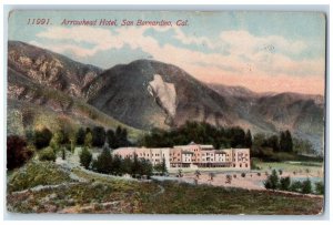 1910 Arrowhead Hotel Exterior San Bernardino California CA Posted Hills Postcard