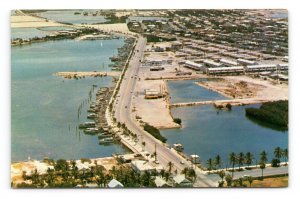 Aerial View Roosevelt Blvd Key west Florida FL UNP Chrome Postcard N5