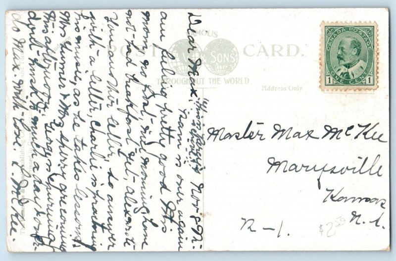 Peterborough Ontario Canada Postcard Collegiate Institute c1910 Antique