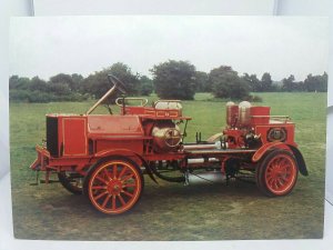 Vintage Postcard First Motor Fire Engine used by Public Fire Brigade 1904