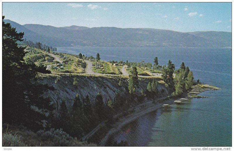 Okanagan Lake Camp and Picnic Site near Summerland, British Columbia, Canada,...