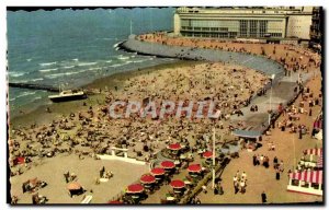 Old Postcard Belgium Ostend Beach and the Kursaal