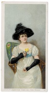 Newsboy Plug Tobacco Trade Card - @3 X 6- c1892 - light corner crease