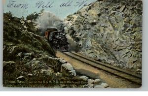 Clinton MA Train c1910 Postcard