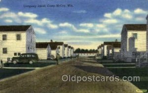 Company Street Camp McCoy, Wis, USA Postcard Post Card