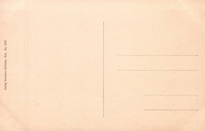 WWI German Imperial Navy Torpedo Boat at Full Speed Rare Art 1910s