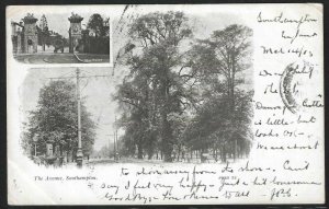 Views of The Avenue, Southampton, England, 1903 Postcard, Used