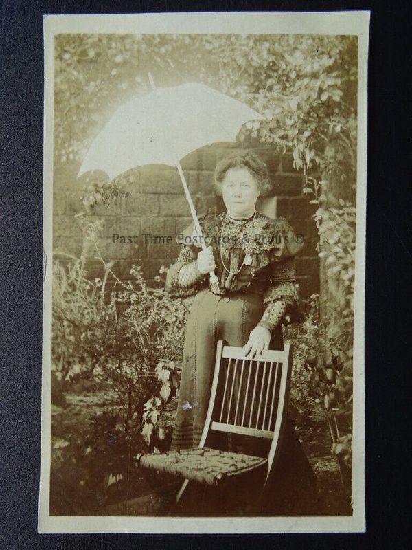 Yorkshire Osmotherley PORTRAIT of RUTH HILLARY at South House c1905 RP Postcard