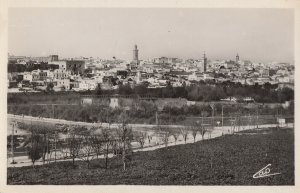 Morocco Meknes panorama real photo postcard