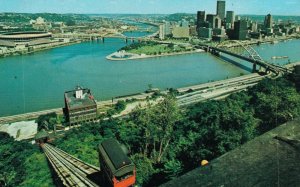 USA The Duquesne Heights Incline Pittsburgh Pennsylvania Chrome Postcard 08.19