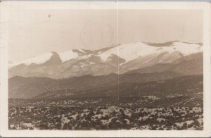 RPPC Postcard Sangre de Cristo Mts Santa Fe New Mexico 1942