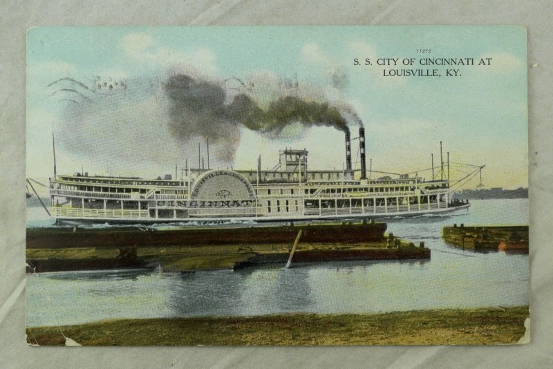 C.1900-09 S. S. City of Cincinnati at Louisville, Ky. Postcard F71 