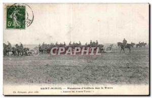 Old Postcard Saint Mihiel Maneuvers of Artillery in Wavre Bring the Army Trai...