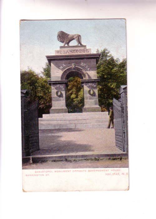 Lion, Sebastopol Monument, Pleasant St Halifax, Nova Scotia, Used 1906